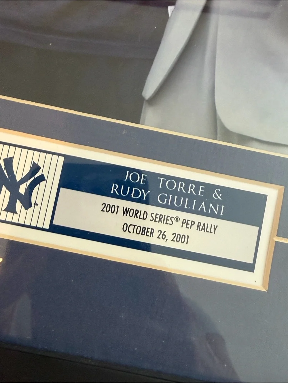 framed photo features former New York Yankees